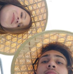 Tim and Keilynn, friends having fun at a school sponsor sciense fair.