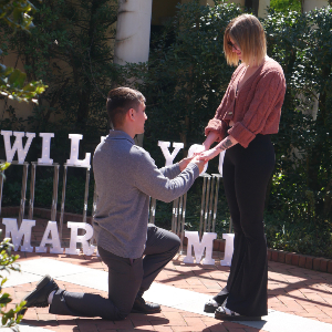 Tim finally popping the big question in North Carolina.